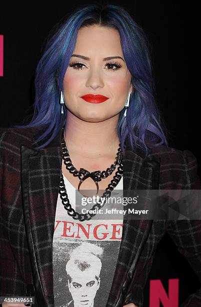 Singer/songwriter Demi Lovato attends NYLON + McDonald's Dec/Jan issue launch party, hosted by cover star Demi Lovato at Quixote Studios on December...