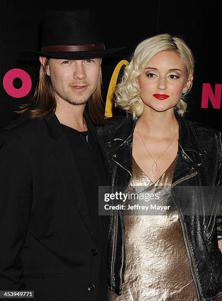 Actress/model Caroline D'Amore and musician Bobby Alt attend NYLON + McDonald's Dec/Jan issue launch party, hosted by cover star Demi Lovato at...