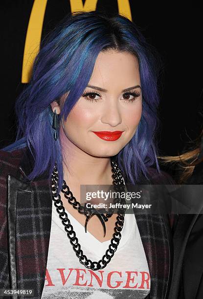 Singer/songwriter Demi Lovato attends NYLON + McDonald's Dec/Jan issue launch party, hosted by cover star Demi Lovato at Quixote Studios on December...