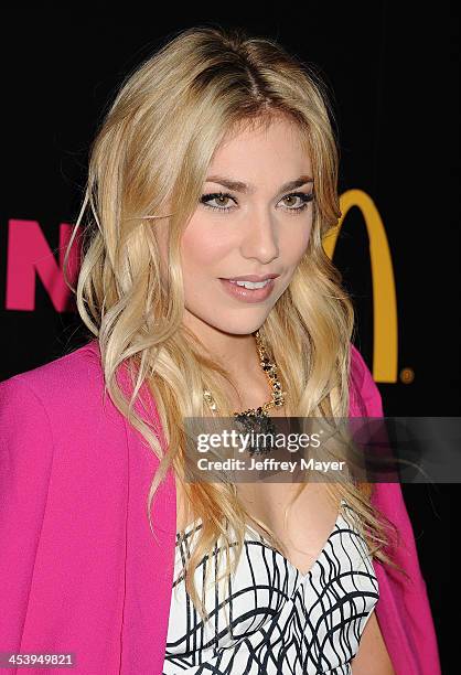 Actress Shoshana Bush attends NYLON + McDonald's Dec/Jan issue launch party, hosted by cover star Demi Lovato at Quixote Studios on December 5, 2013...