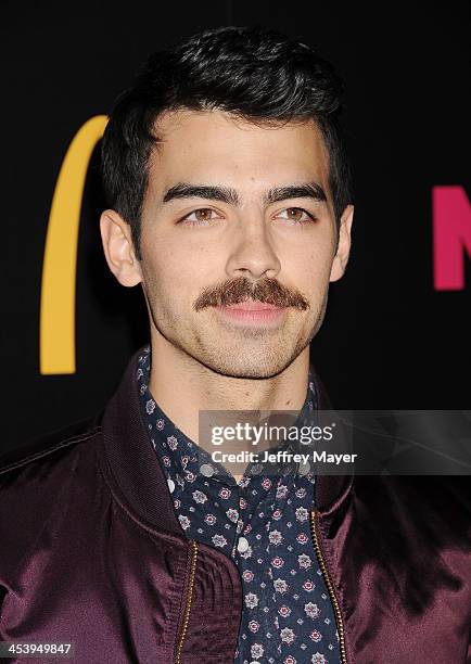 Singer/musician Joe Jonas attends NYLON + McDonald's Dec/Jan issue launch party, hosted by cover star Demi Lovato at Quixote Studios on December 5,...