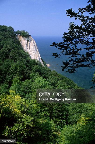 Germany, Rugen Island, Konigsstuhl, Natural Chalk Formation, Beech And Maple Forest.