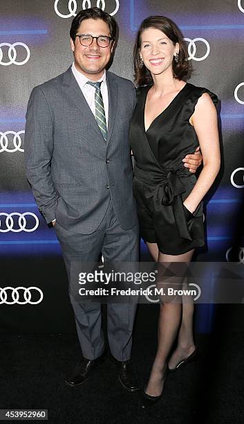 Actor Rich Sommer and his guest attend Audi Celebrates Emmys' Week 2014 at Cecconi's Restaurant on August 21, 2014 in Los Angeles, California.