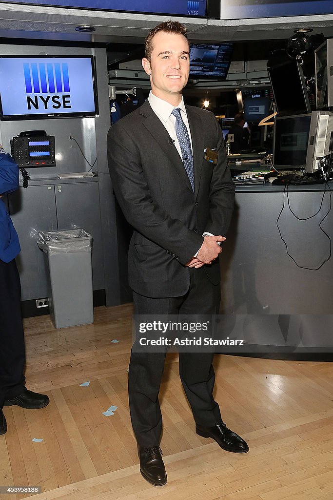 New York Yankee David Robertson Rings The NYSE Opening Bell