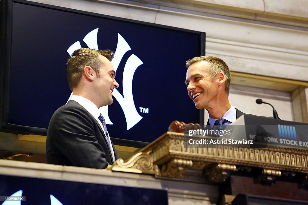 New York Yankee David Robertson Rings The NYSE Opening Bell