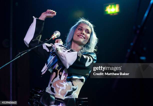 Oh Land Performs on stage at Scala on December 5, 2013 in London, England.