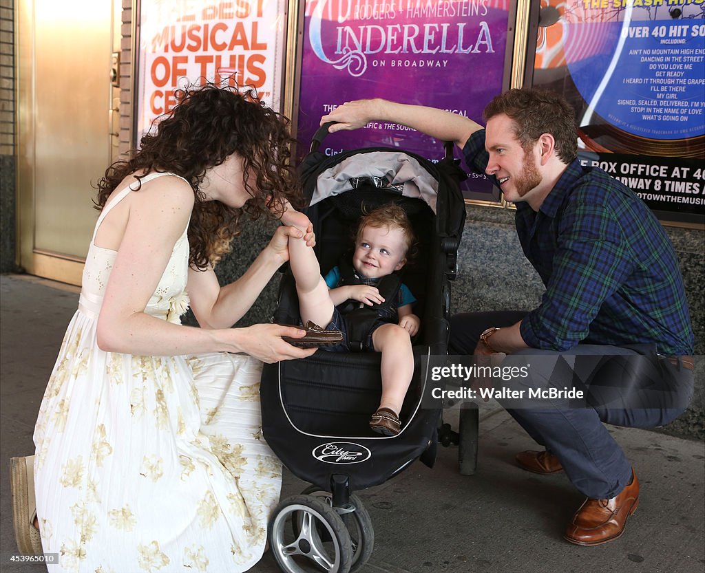 Adam Monley & Paige Faure With Son Henry During The 'Married And Starring On Broadway' Photo Shoot