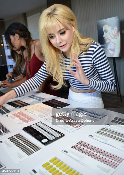 Actress Alessandra Torresani attends Kari Feinstein's Style Lounge presented by Paragon at Andaz West Hollywood on August 22, 2014 in Los Angeles,...