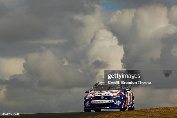 Jason Bright drives the Team BOC Holden during practice which is round nine of the V8 Supercar Championship Series at Sydney Motorsport Park on...