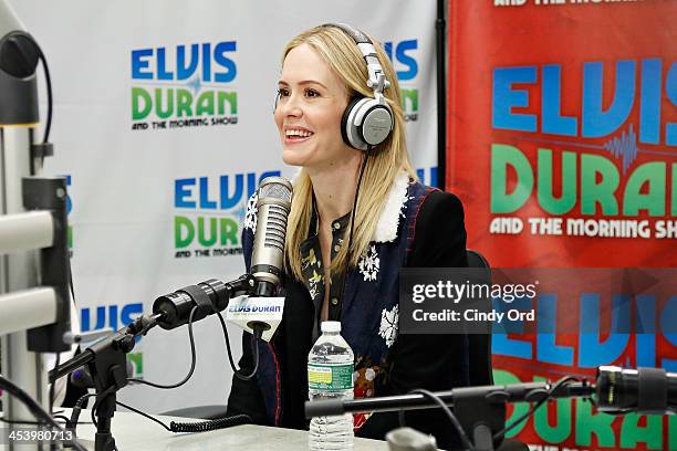 Actress Sarah Paulson visits the Elvis Duran Z100 Morning Show at Z100 Studio on December 6, 2013 in New York City.