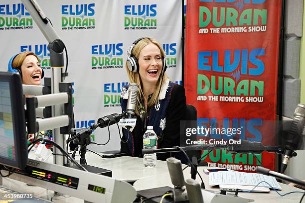 Actress Sarah Paulson visits the Elvis Duran Z100 Morning Show at Z100 Studio on December 6, 2013 in New York City.