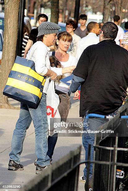 Eddie Van Halen and his wife, Janie Liszewski are seen on March 12, 2012 in Boston, Massachusetts.