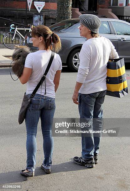 Eddie Van Halen and his wife, Janie Liszewski are seen on March 12, 2012 in Boston, Massachusetts.