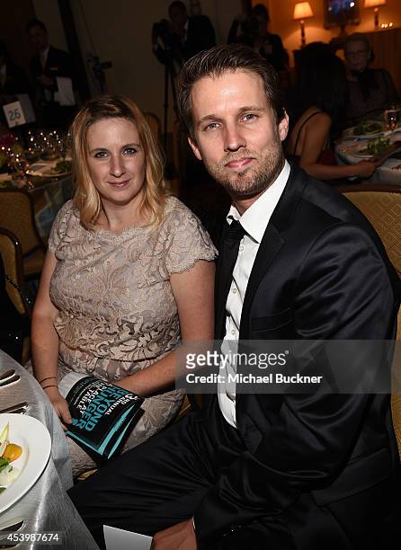 Actor Jon Heder and wife Kirsten attend Heifer International's 3rd Annual "Beyond Hunger: A Place At The Table" Gala at Montage Beverly Hills on...