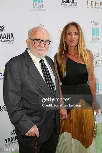 Actor Ed Asner and daughter Liza attend Heifer International's 3rd Annual "Beyond Hunger: A Place At The Table" Gala at Montage Beverly Hills on...