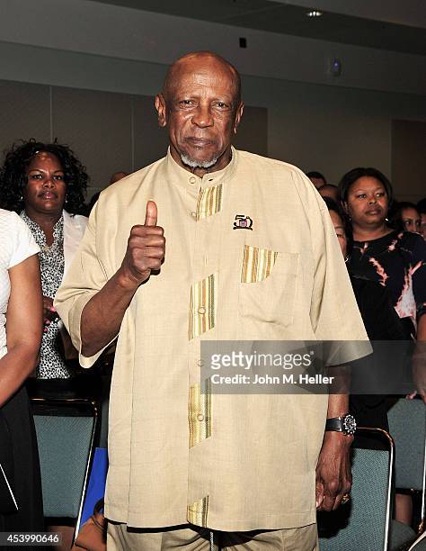 Actor Lou Gossett, Jr. Attends the YWCA GLA 2014 Los Angeles Job Corps Commencement at the Los Angeles Convention Center on August 22, 2014 in Los...