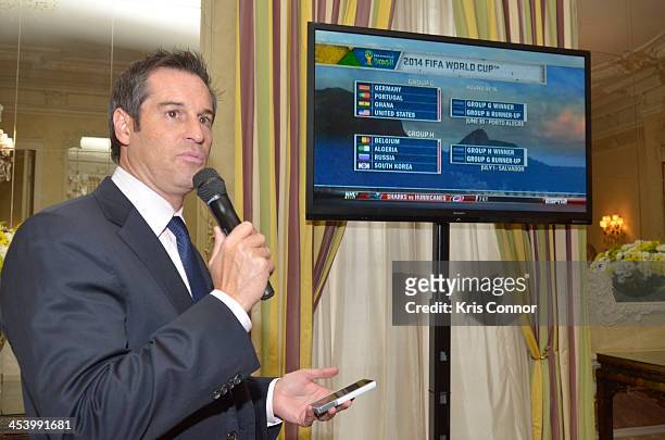John Harkes joined Budweiser, the global official beer of the 2014 FIFA World Cup Brazil, to celebrate the Final Draw on December 6, 2013 at the...