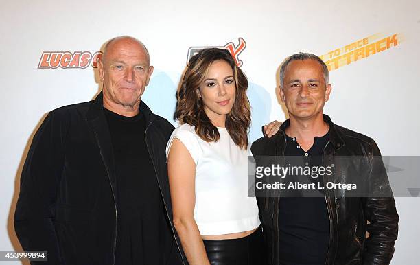 Actor Corbin Bernsen, actress Tiffany Dupont and producer Ali Afshar at the Special Outdoor Screening Of "Born To Race: Fast Track" held at Pep Boys...