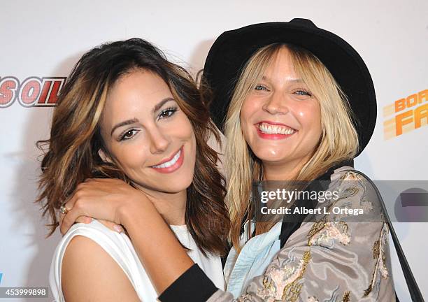 Actress Tiffany Dupont and model Tova Thomas at the Special Outdoor Screening Of "Born To Race: Fast Track" held at Pep Boys on August 22, 2014 in...