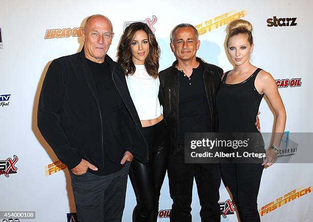 Actor Corbin Bernsen, actress Tiffant Dupont, producer Ali Afshar and model Ashley Michaelsen at the Special Outdoor Screening Of "Born To Race: Fast...