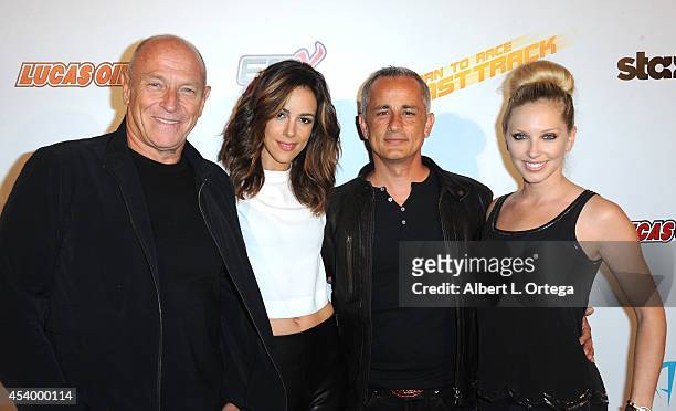 Actor Corbin Bernsen, actress Tiffant Dupont, producer Ali Afshar and model Ashley Michaelsen at the Special Outdoor Screening Of "Born To Race: Fast...