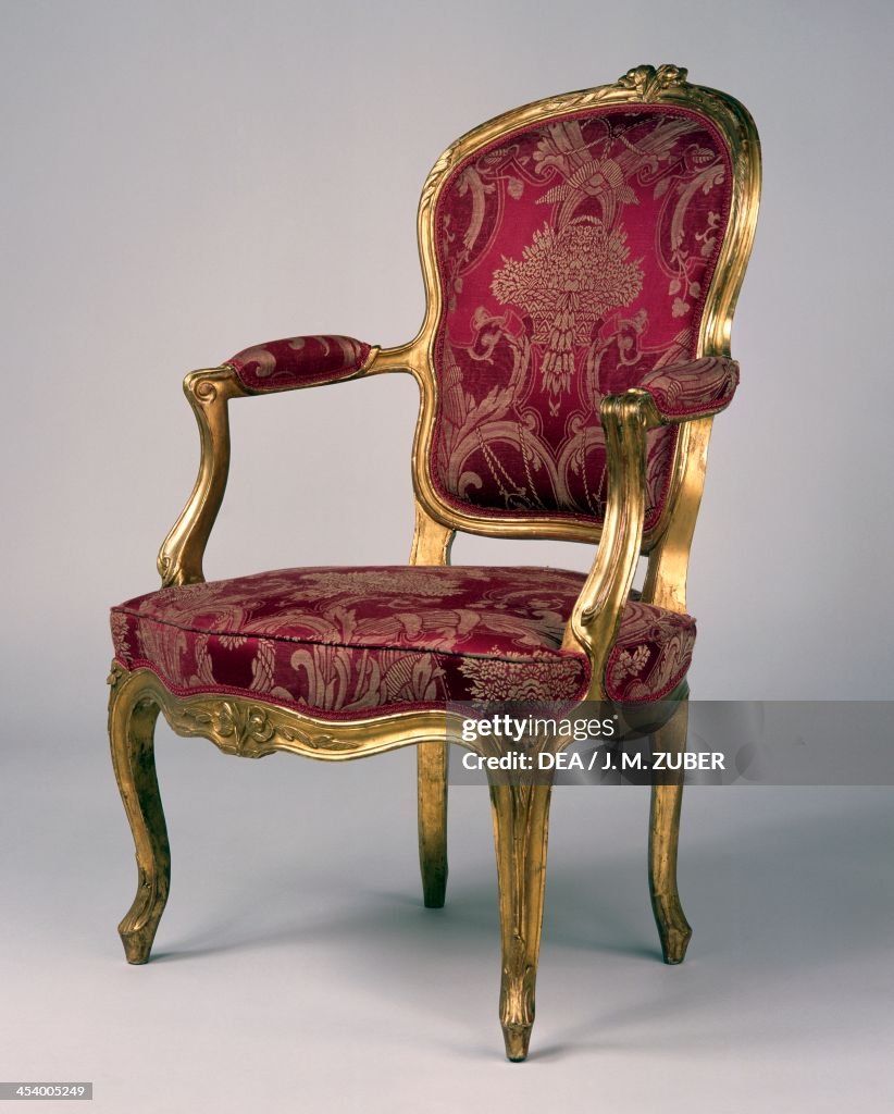 Louis XV style carved cabriolet armchair