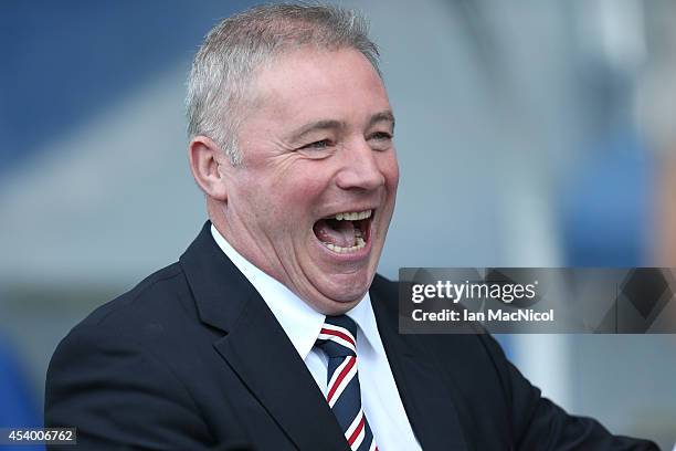 Rangers manger Ally McCoist during the Scottish Championship League Match between Rangers and Dumbarton, at Ibrox Stadium on August 23, 2014 Glasgow,...