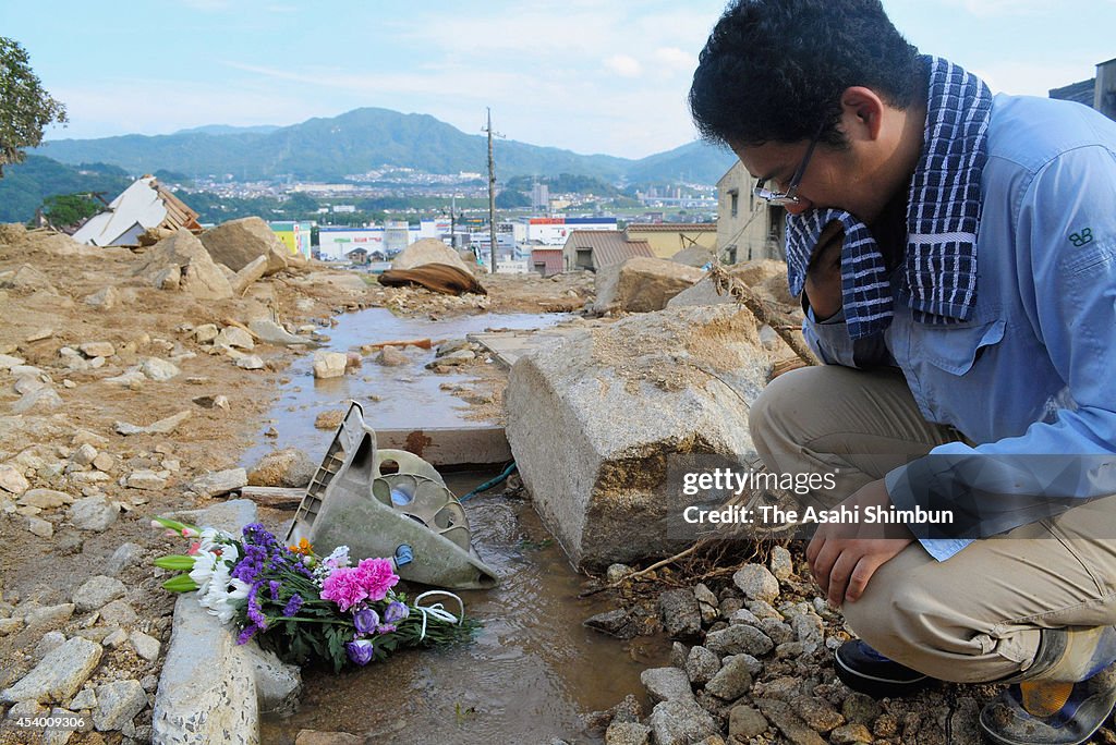 Rescue Work Continues At Hiroshima Landslide Site