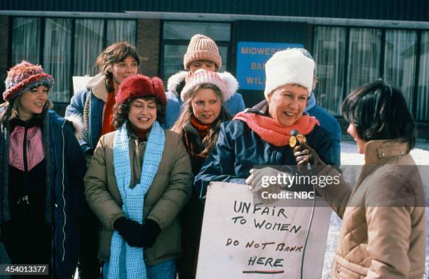 Matter of Sex" -- Pictured: Dinah Manoff as Glennis Rasmussen, Nancy Beatty as Sandi Treml, Jeannie Elias as Shirly Solyntjes, Diana Reis as Terren...