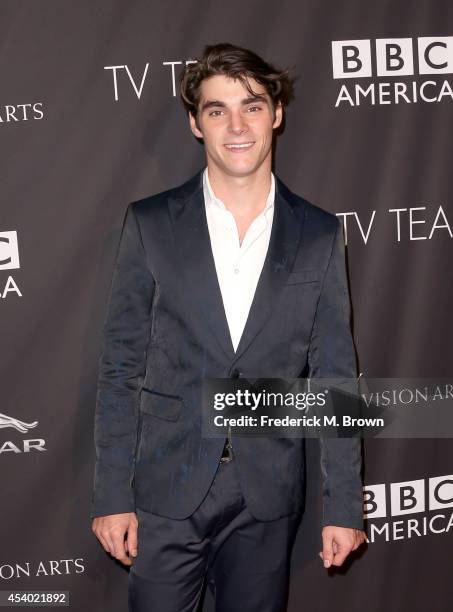 Actor RJ Mitte attends the 2014 BAFTA Los Angeles TV Tea presented by BBC America And Jaguar at SLS Hotel on August 23, 2014 in Beverly Hills,...