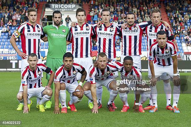 Jordens Peters of Willem II, goalkeeper Kostas Lamprou of Willem II, Dries Wuytens of Willem II , Stijn Wuytens of Willem II, Ben Sahar of Willem II,...