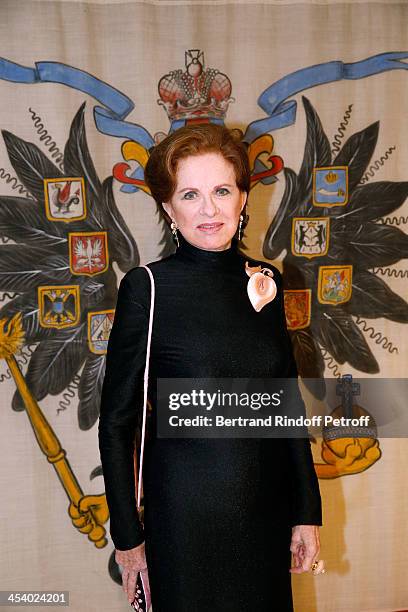 Baronne Gourgau attending the celebration of 26 Years of Russian French Friendship by the 'Association of the Saint Vladimir', held at Russia Ambassy...