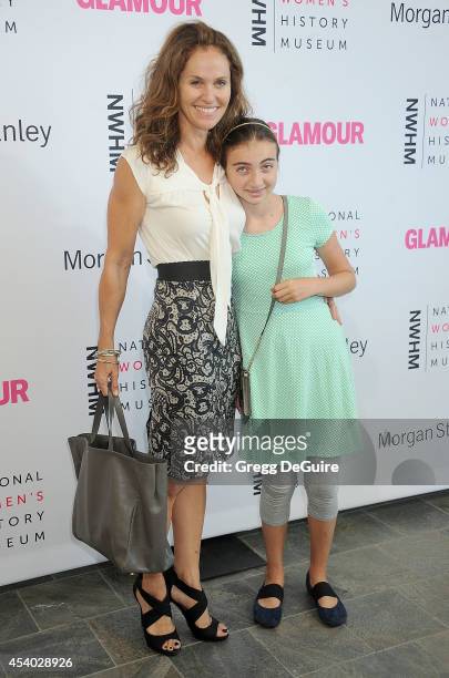 Actress Amy Brenneman and daughter Charlotte Tucker Silberling arrive at the National Women's History Museum's 3rd Annual Women Making History event...