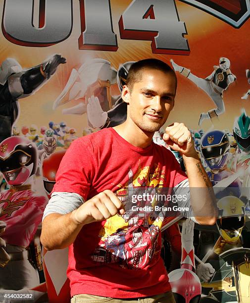 Alex Heartman attends Make A Wish Ribbon cutting Ceremony for POWER UP Power Morphiconat Pasadena Convention Center on August 23, 2014 in Pasadena,...