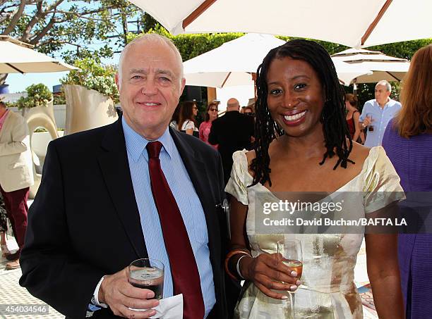 S Brian Bolton and Karen Brailsford attend the 2014 BAFTA Los Angeles TV Tea presented by BBC America and Jaguar at SLS Hotel on August 23, 2014 in...