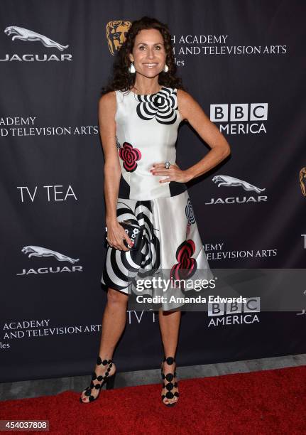 Actress Minnie Driver arrives at the BAFTA Los Angeles TV Tea presented by BBC and Jaguar at SLS Hotel on August 23, 2014 in Beverly Hills,...