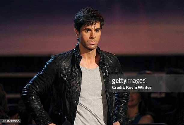 Recording artist Enrique Iglesias speaks onstage during The GRAMMY Nominations Concert Live!! Countdown to Music's Biggest Night at Nokia Theatre...