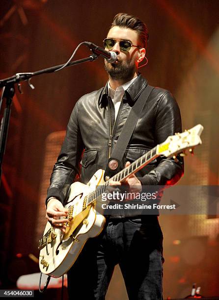Liam Fray of the Courteeners performs on Day 2 of the Leeds Festival at Bramham Park on August 23, 2014 in Leeds, England.