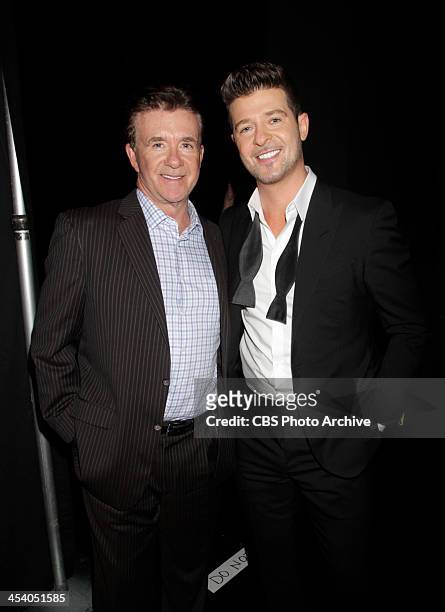 Alan Thicke and Robin Thicke backstage during the THE GRAMMY NOMINATIONS CONCERT LIVE! Ñ COUNTDOWN TO MUSIC'S BIGGEST NIGHT¨ broadcast Friday, Dec. 6...
