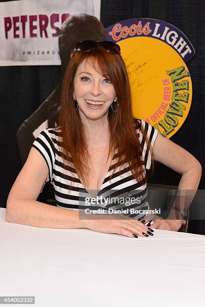 Cassandra Peterson attends Wizard World Chicago Comic Con 2014 at Donald E. Stephens Convention Center on August 23, 2014 in Chicago, Illinois.
