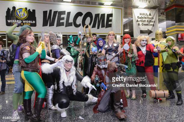 Cosplayers attend Wizard World Chicago Comic Con 2014 at Donald E. Stephens Convention Center on August 23, 2014 in Chicago, Illinois.