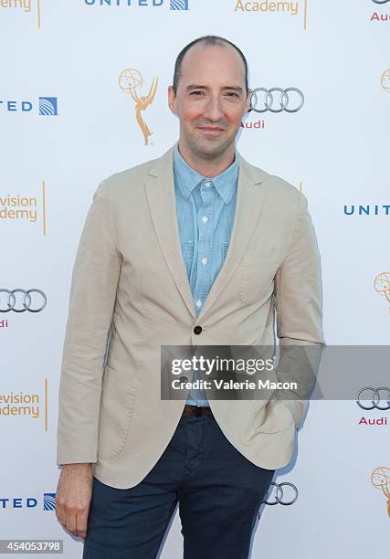 Actor Tony Hale arrives at the Television Academy's 66th Annual Emmy Awards Performers Nominee Reception at Spectra by Wolfgang Puck at the Pacific...