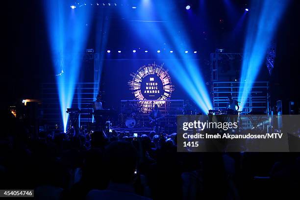 General view of the atmosphere during a VMA Artist To Watch concert featuring Charli XCX, Bleachers, And White Arrows presented by Taco Bell & MTV at...