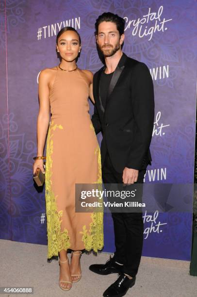Actress Ashley Madekwe and Iddo Goldberg attend Variety and Women in Film Emmy Nominee Celebration powered by Samsung Galaxy on August 23, 2014 in...