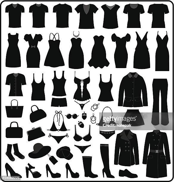 clothing silhouette, illustration - overcoat stock illustrations