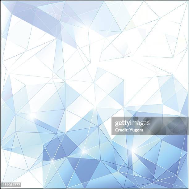 blue abstract background - blue crystals stock illustrations
