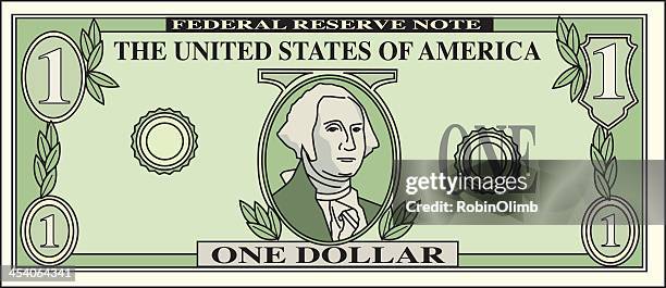 stockillustraties, clipart, cartoons en iconen met dollar bill - eén dollar