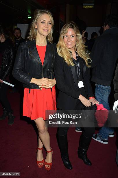 Hayley Edmonds and PR Anne Olivia Berthet attend the 'Nuit de La Glisse 2013' At Le Grand Rex on December 6, 2013 in Paris, France.