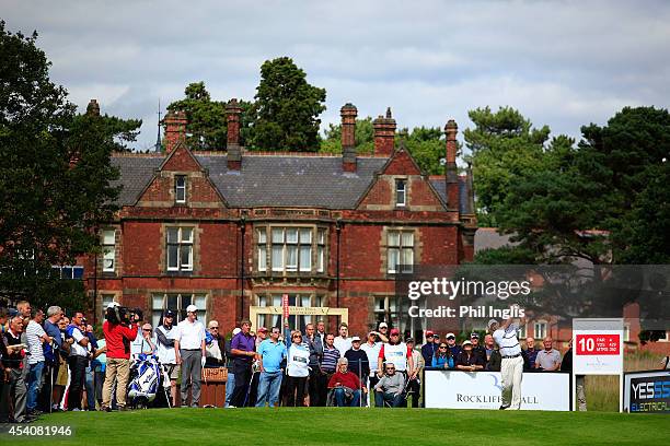 Cesar Monasterio of Argentina in action during the final round of the English Senior Open played at Rockliffe Hall on August 24, 2014 in Durham,...