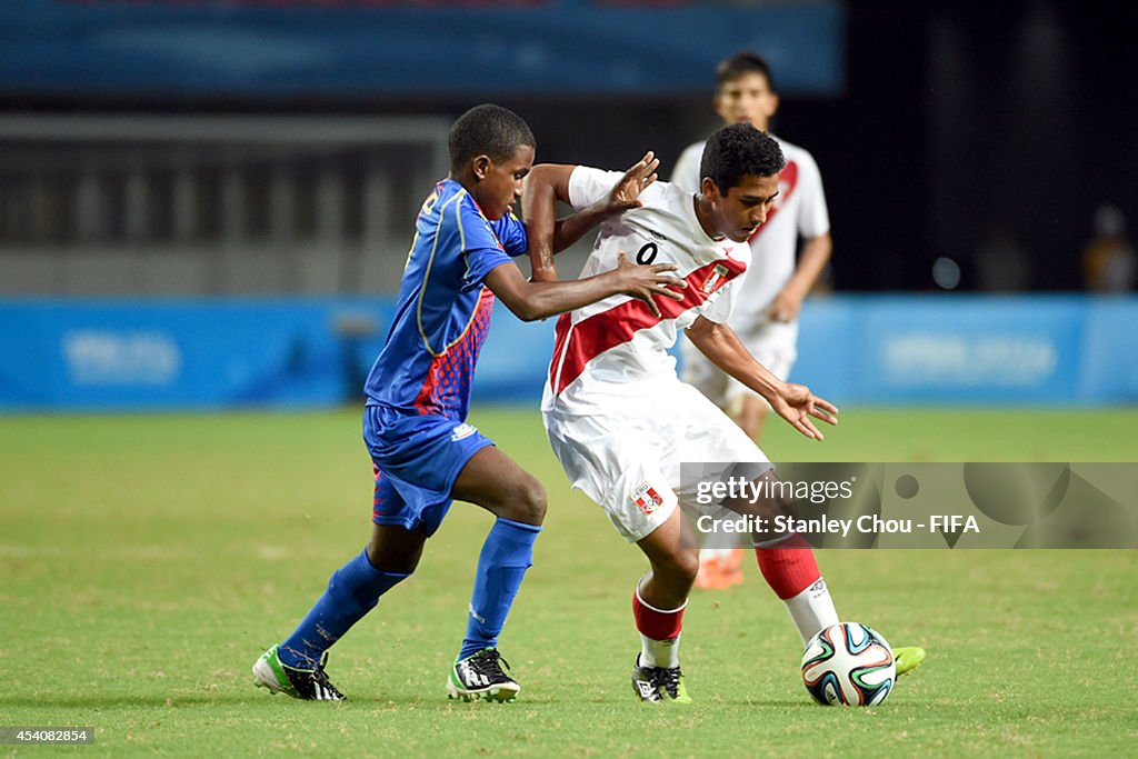 Peru v Cape Verde - FIFA: Semi Final Boys Summer Youth Olympic Football Tournament Nanjing 2014